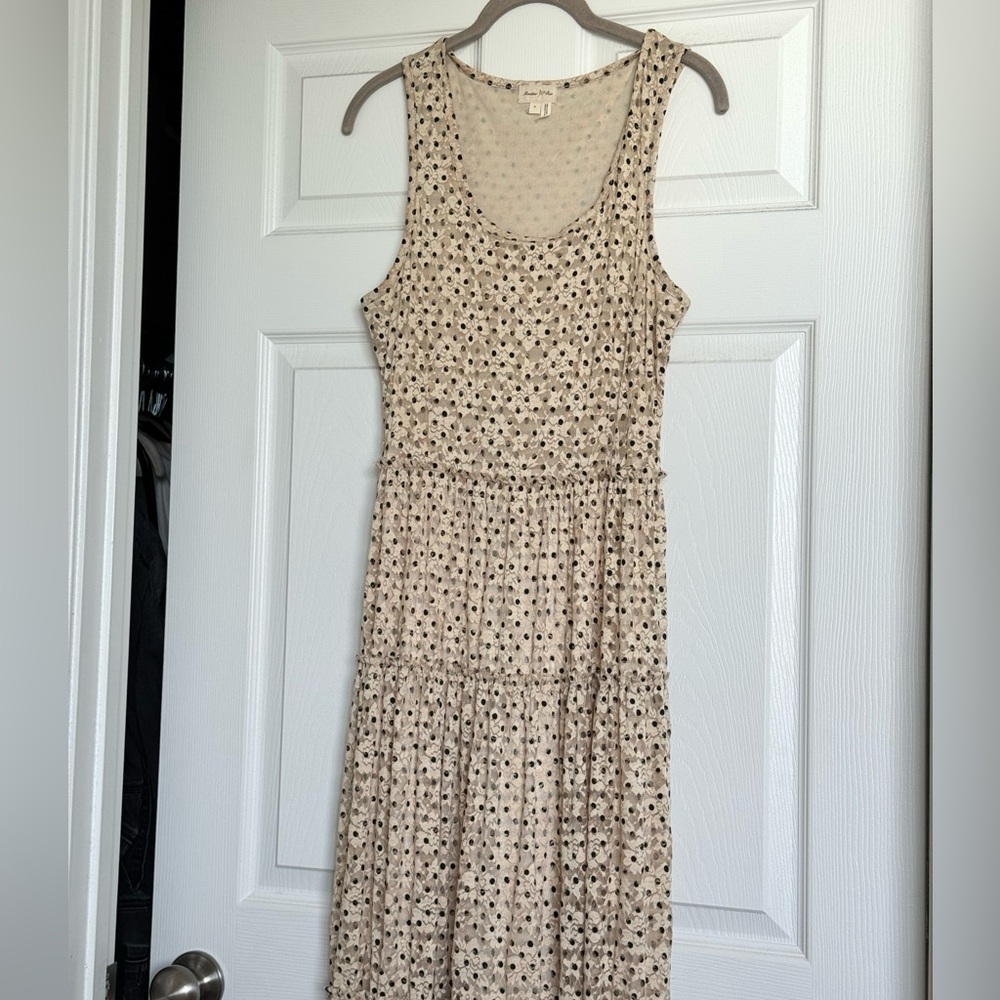 Anthropologie Polka Dot Lace Dress - L